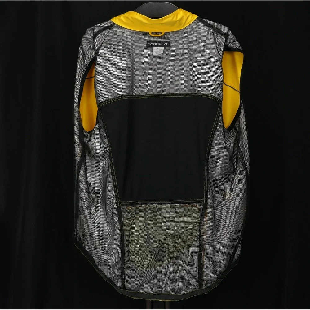 Concurve 2XL Cycling Vest Gore Windstopper Hi-Vis Yellow Full Zip Breathable Men